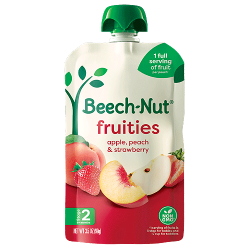 Apple, Peach & Strawberries Pouch