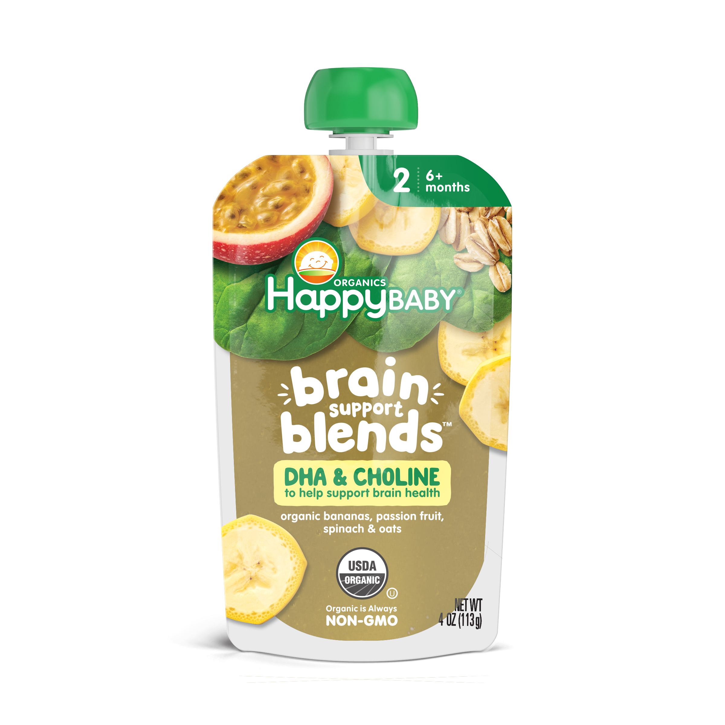 Banana, Spinach, Passion Fruit, Oats DHA & Choline