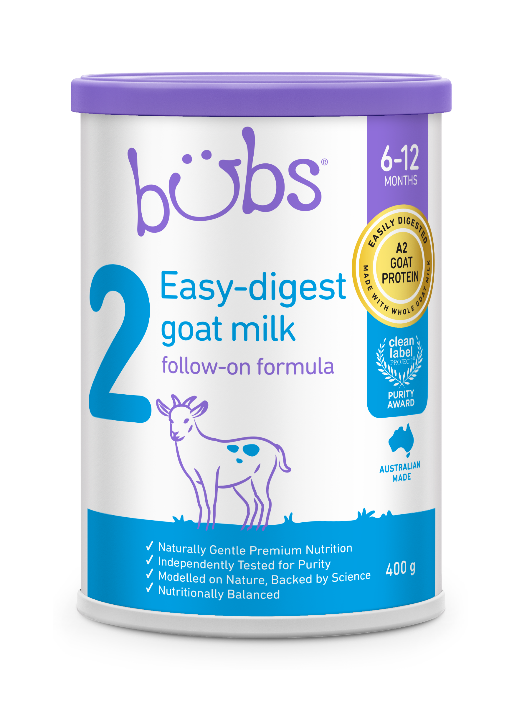 Bubs Easy-digest goat milk follow-on formula 2 400g
