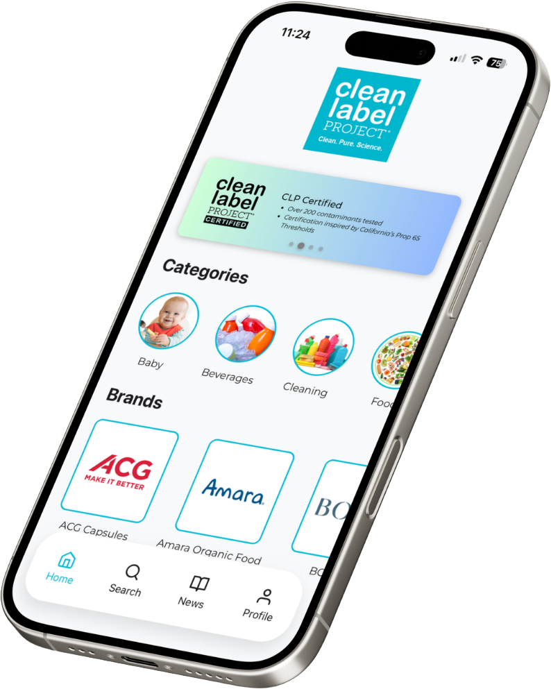 clean label app homepage mockup