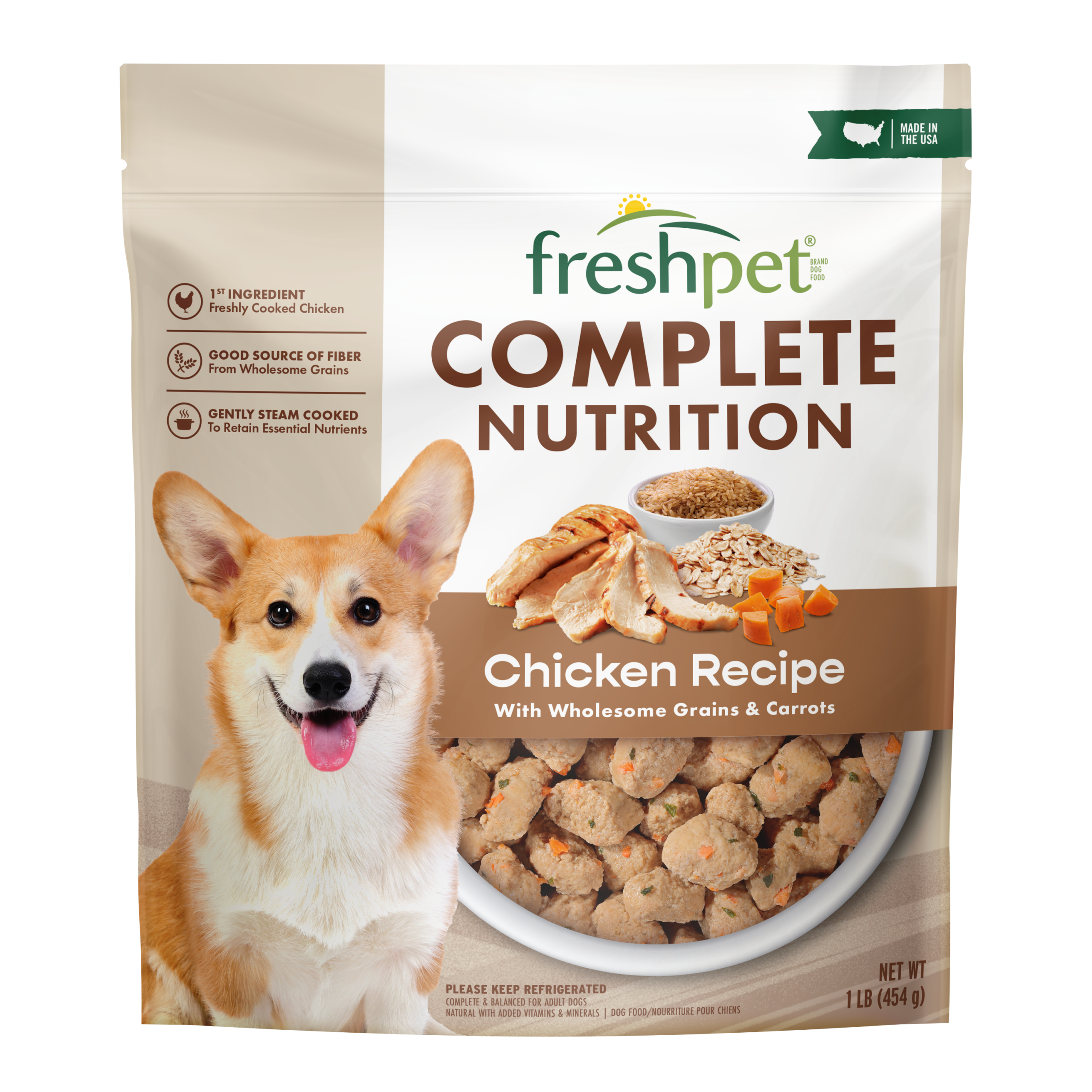 FRESHPET SELECT DOG ROASTED MEALS COMPLETE NUTRITION CHICKEN RECIPE 1 LB