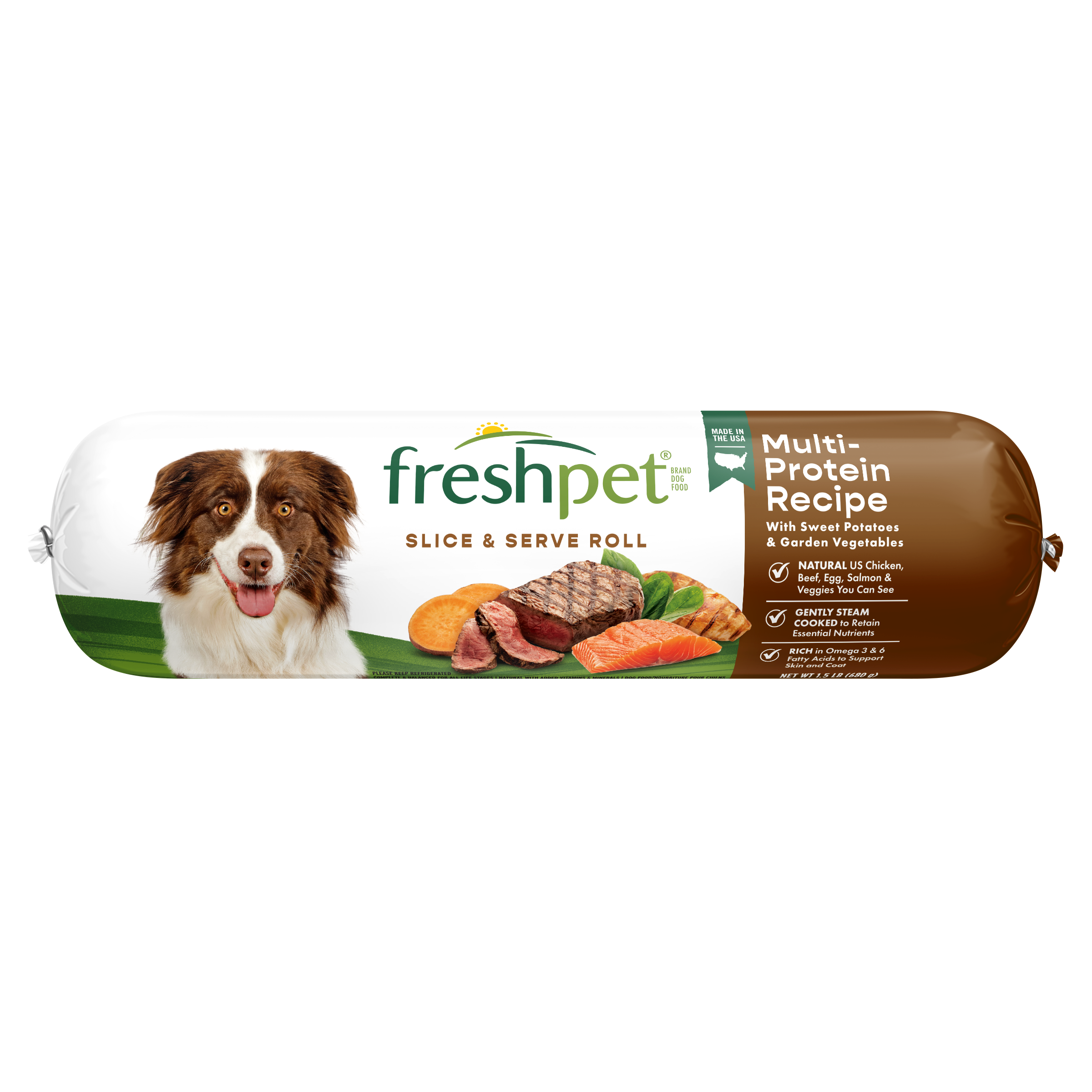 FRESHPET SELECT DOG ROLL MULTI PROTEIN RECIPE 1.5 LB