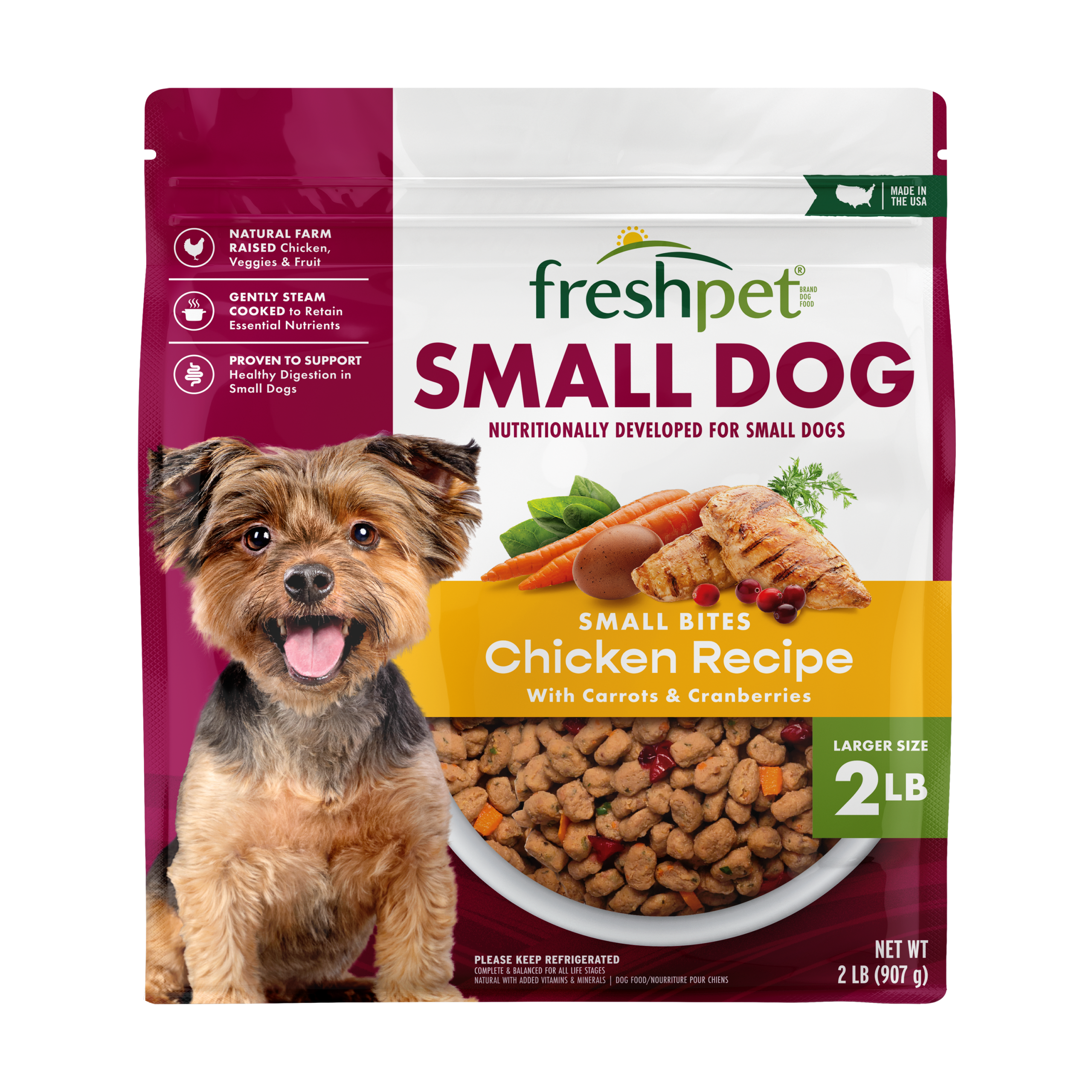 FRESHPET SELECT SMALL DOG ROASTED MEALS CHICKEN RECIPE 2 LB