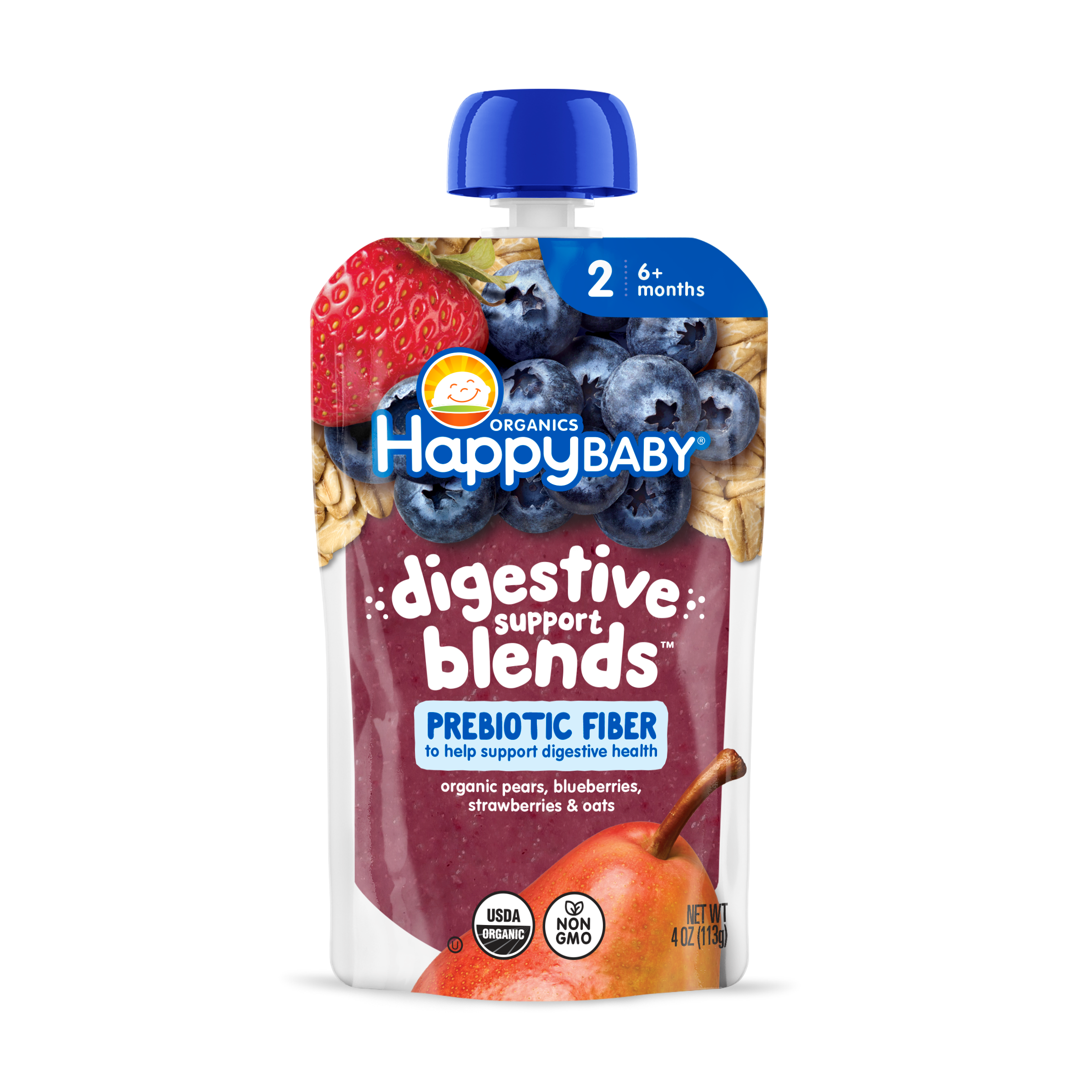 Pear, Blueberries, Strawberries & Oats