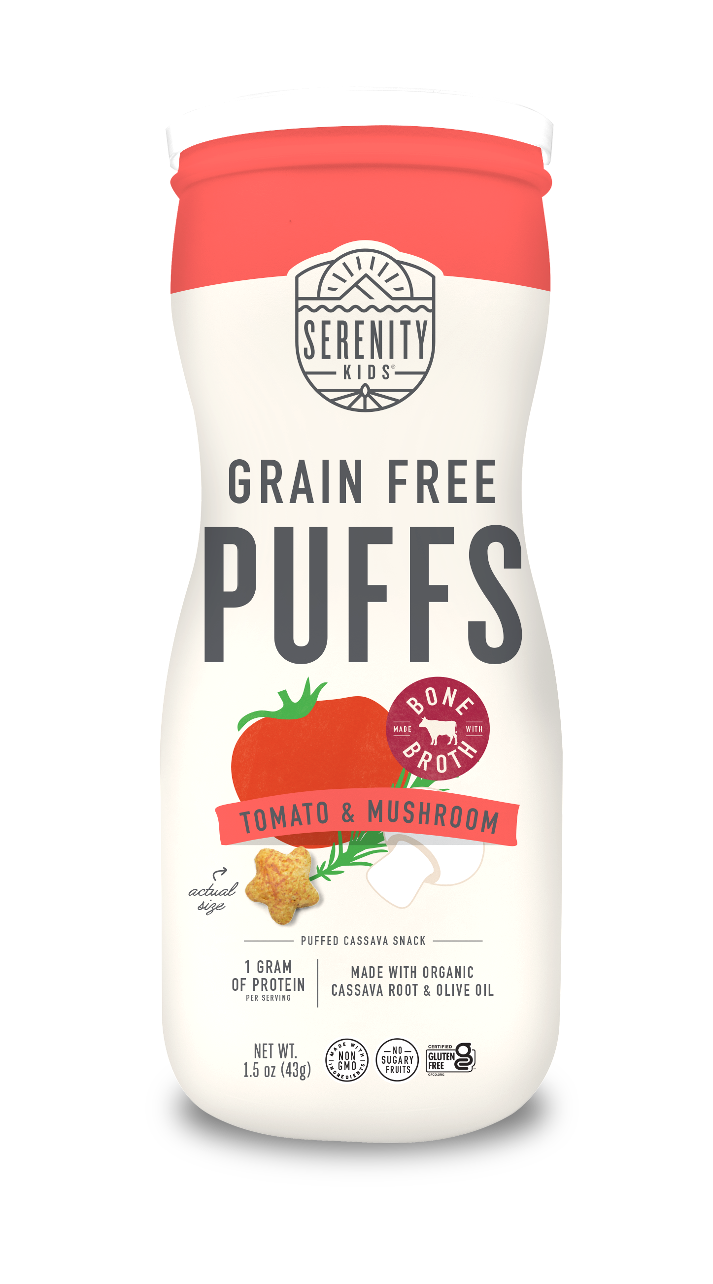 Tomato & Mushroom Grain Free Puffs with Bone Broth