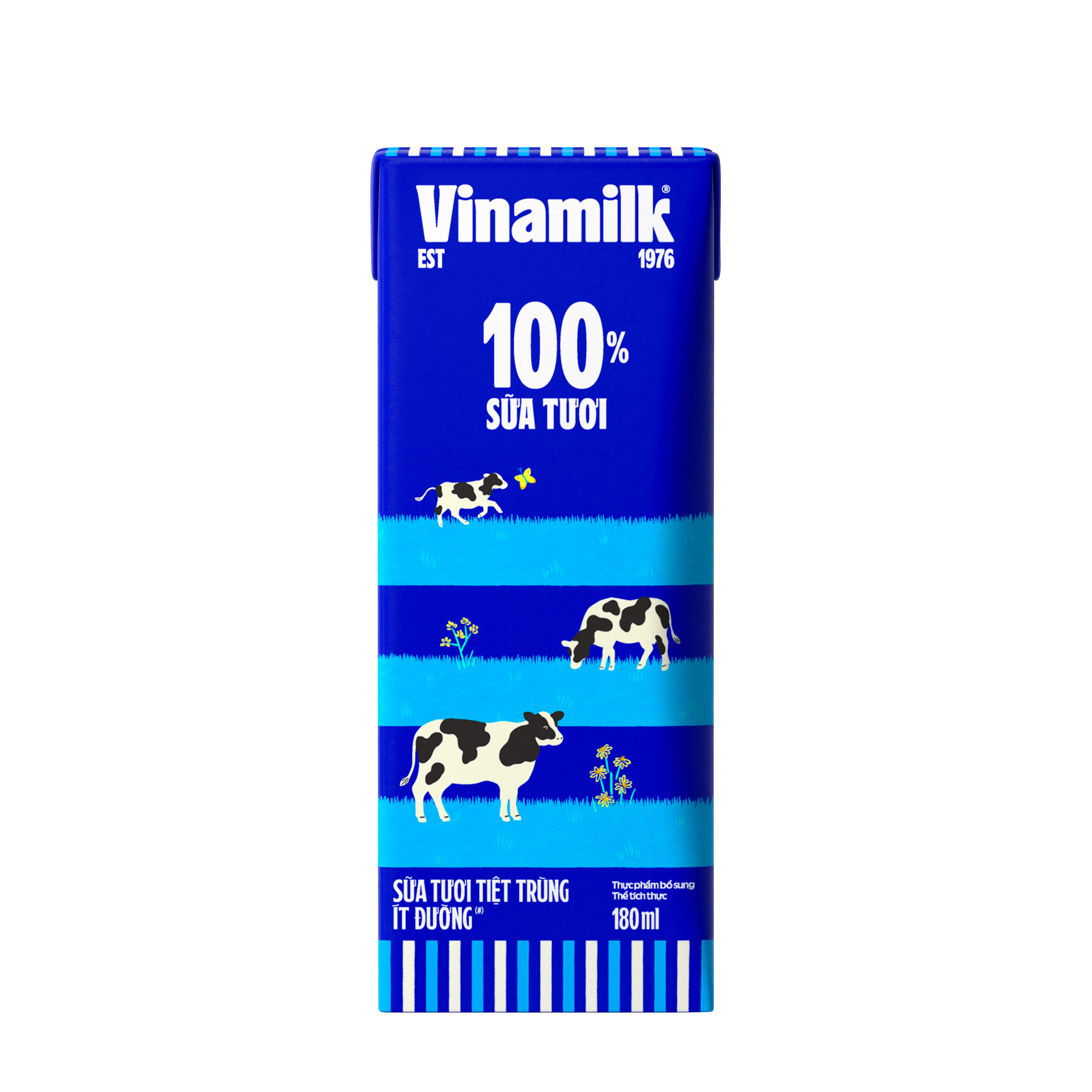 Vinamilk 100% Fresh Milk – UHT Fresh Milk – Less Sugar